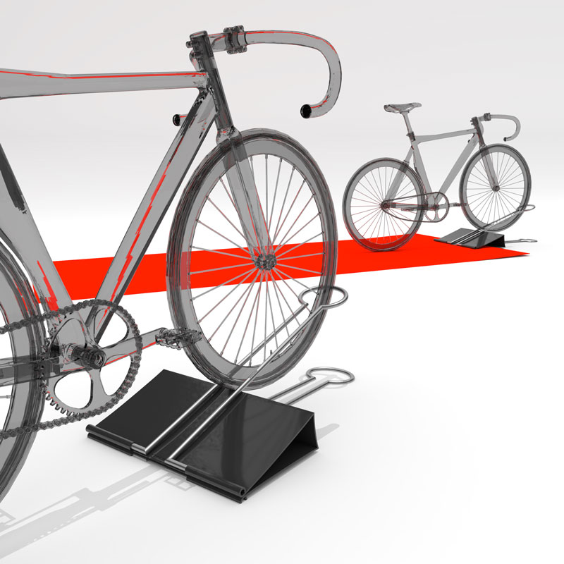Huge Clip – Bicycle parking rack Design（サイクルラックデザインコンセプト）