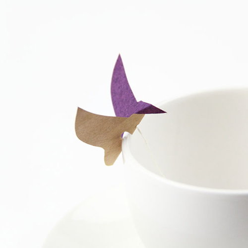 Origami flying teabag tag（ティーバッグ タグデザイン）