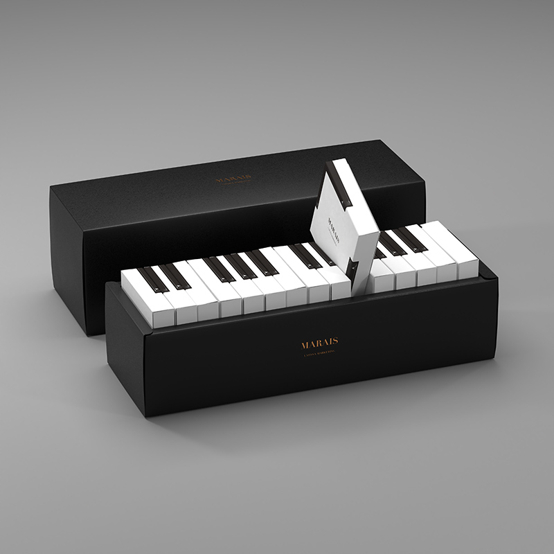 MARAIS – Piano cake packaging（パッケージデザイン）