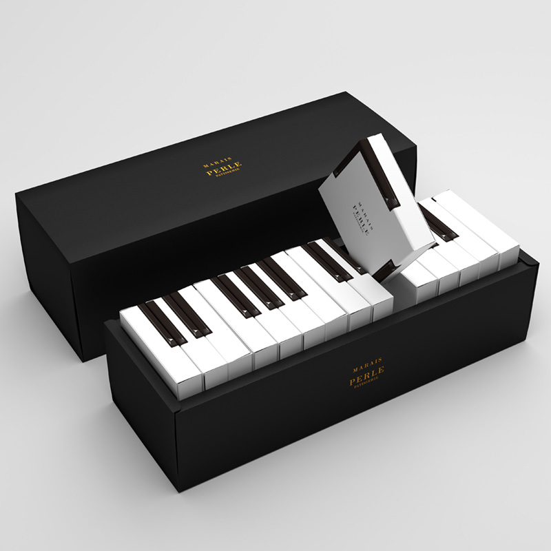 MARAIS – Piano cake packaging（パッケージデザイン）